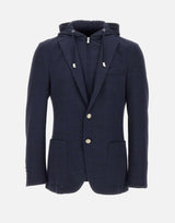 Giacca in misto cotone con pettorina M75GIAK06 TES0M02211 ELEVENTY 