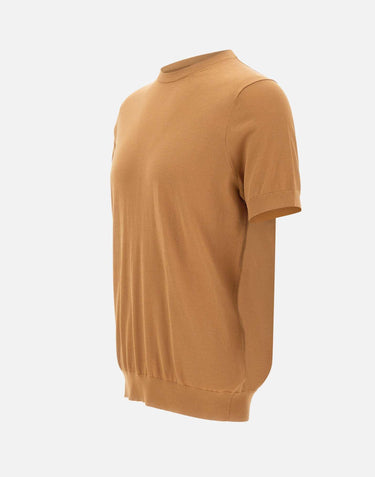 Maglia in cotone a maniche corte DK17036 TABACCO DIKTAT 