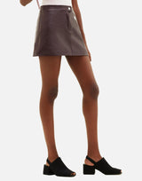 Mini gonna "Reedition Vinyl" PERCJU001VY0014 BURGUNDY COURREGES 