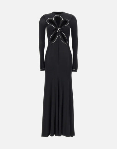 "Long dress in plain jersey" 25AJRO135VI0191 P001 RABANNE 