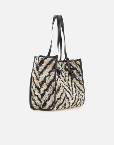 Borsa a spalla "Marcella" BS6849 ZEBRANEROBIANCO MARCELLA CLUB GIANNI CHIARINI 