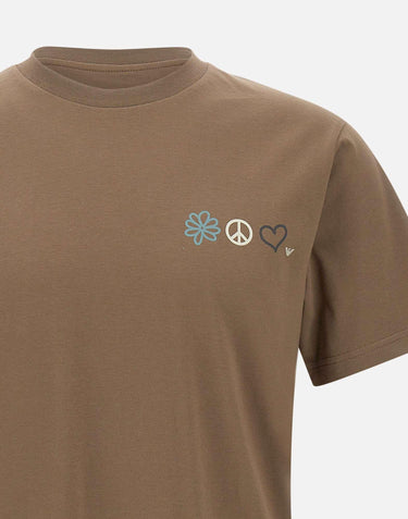 T-shirt "Shitake flower peace" in cotone EM001717 AF14836F6061 EMPORIO ARMANI 