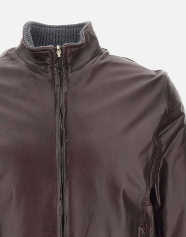 Giacca in pelle "12 Bomber Reversibile Fibula" 12BOMBER FIBULABORDO VOLFAGLI 