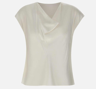 Camicetta in seta con scollo a cappuccio V796112595 101OWH VINCE. 