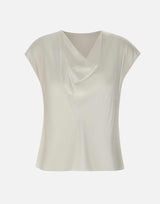 Camicetta in seta con scollo a cappuccio V796112595 101OWH VINCE. 