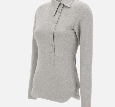 Polo asimmetrica grigio melange 260WCI00031 JJF006AA183 THE ATTICO 