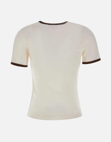 T-shirt "Signature Contrast" 125JTS017JS0203 PILLOWSMOKYBRWN COURREGES 