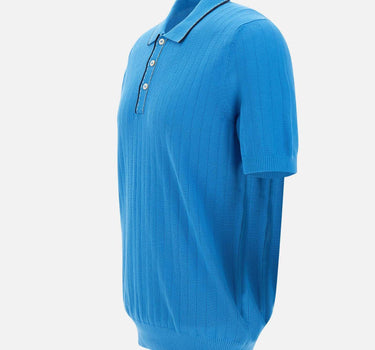 Polo a coste in cotone biologico 57170 18047569 GRAN SASSO 