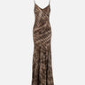 Abito Red Carpet in raso stretch con stampa alligatore ABR3061E2 644 ELISABETTA FRANCHI 