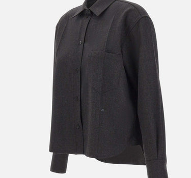 Camicia in lana vergine 1326WSH007474F DKGREY VICTORIA BECKHAM 