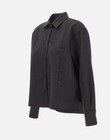 Camicia in lana vergine 1326WSH007474F DKGREY VICTORIA BECKHAM 