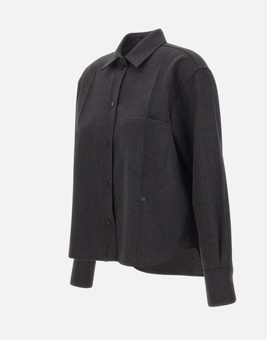 Camicia in lana vergine 1326WSH007474F DKGREY VICTORIA BECKHAM 