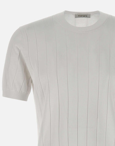 T-shirt in cotone e viscosa 102421 001 KANGRA 
