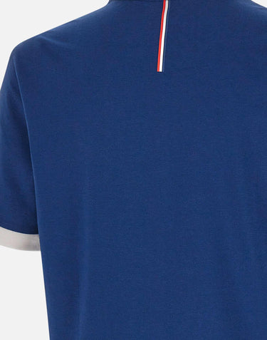 T-shirt in cotone elasticizzato con bandiera 50562134 421 BOSS 