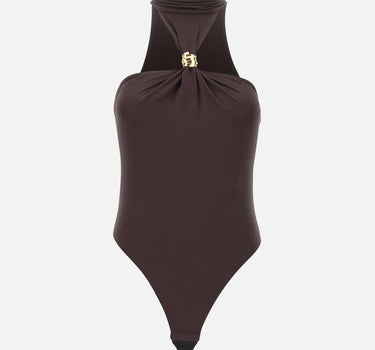 Body in jersey crêpe con dettaglio gioiello BO01761E2 EV9 ELISABETTA FRANCHI 