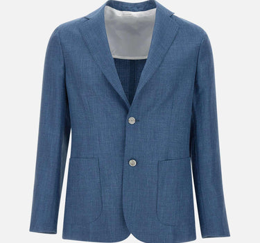 Blazer in lana, seta e lino 48009 0009 BARBA 