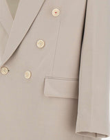 "Relaxed Double Breasted Jacket" 1325WJK006442A PUMICE VICTORIA BECKHAM 