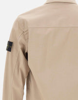 Overshirt in raso di cotone biologico stretch 1200015S0012 V009A STONE ISLAND 