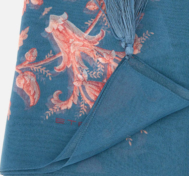 Scialle in seta con motivo floreale e nappine WAYA0001 AKE21X0886 ETRO 