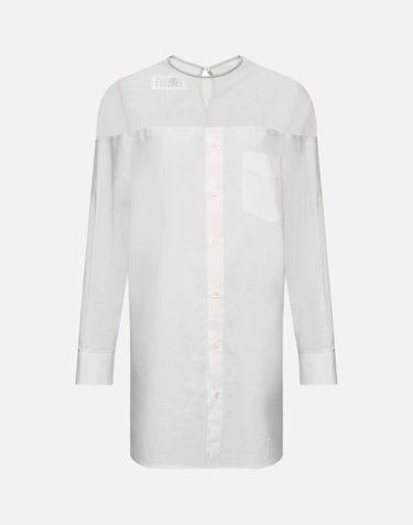 Blusa over con inserto trasparente S62NH0053 M35256101 MM6 MAISON MARGIELA 