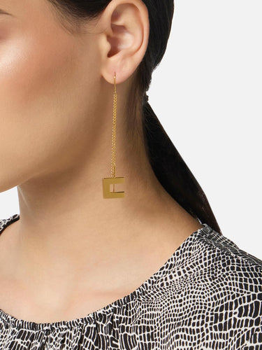 Orecchini pendenti con logo OR16A56E2 U95 ELISABETTA FRANCHI 