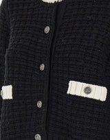 Cardigan crop in maglia di cotone MF5231MA97P 01319 LIU-JO 