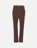 Pantaloni in tessuto tecnico bielastico con cintura PA13261E2 644 ELISABETTA FRANCHI 