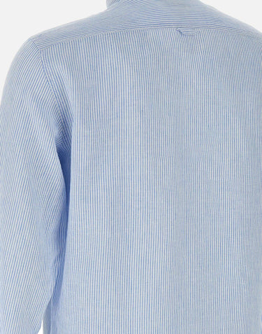 Camicia in lino e cotone CFWOSI0170 MRUT397731181 WOOLRICH 