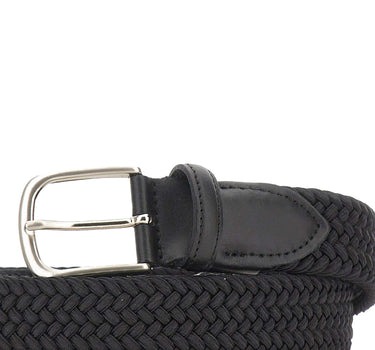 Cintura in tessuto intrecciato ELASTICO RAYON NERO ALBERTOLUTI 