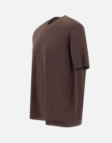 T-shirt in jersey effetto maglia JG000206U 520598800 HERNO 