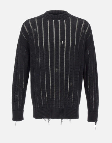 Maglia girocollo destroyed S6LAMAKN030 110 LANEUS 