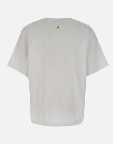 " Aggrandizing Slogan tee" 1225JTS006578A WHITE VICTORIA BECKHAM 