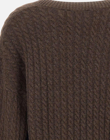 Maglia a trecce con scollo a V 116434 2037 ROTATE BIRGER CHRISTENSEN 