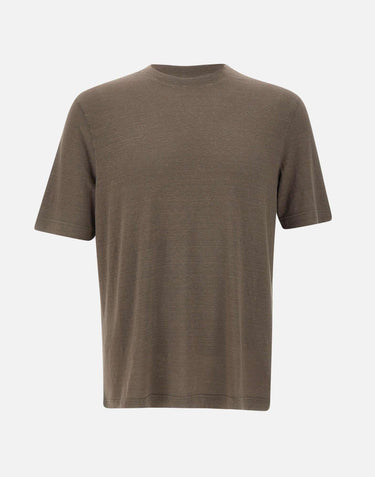T-shirt in lino TSMC JERLINU289 FILIPPO DE LAURENTIIS 