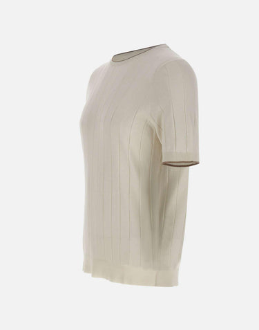 Maglia in seta a maniche corte 43116 23510005 GRAN SASSO 
