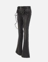 Jeans slim fit occhielli e lacci <BR/> 4J116A N0990 BLUMARINE 