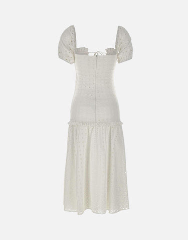 Abito in cotone<BR/> 8101 BIANCO LES FILLES D'EVA 
