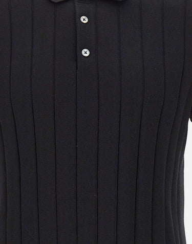 Polo in cotone a coste larghe DK17027 NERO DIKTAT 