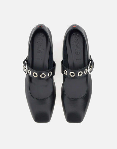 Ballerine "Uma Eyelet" RKLS08FL159 BLACK AEYDE 