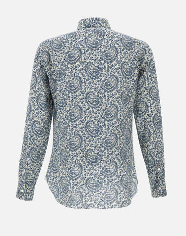 Camicia  in cotone e lino LFU02P0147118U 0001 BARBA 