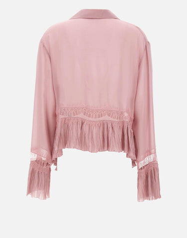 Blusa in georgette con pizzo 2C444A N0114 BLUMARINE 