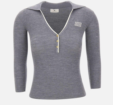Polo in lana a costine MK17B66E2 G41 ELISABETTA FRANCHI 
