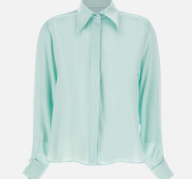Camicia in seta H225SHRT TEAL HEBE STUDIO 