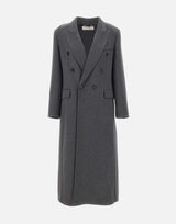 Cappotto doppiopetto in lana 1126WCT006440B DKGREY VICTORIA BECKHAM 