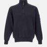 "Brushed and Emerized Diagonal Fleece Half Zip Sweatshirt" 19CMSS142A 006372G888 C.P. COMPANY 