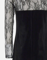 Abito in velluto con pizzo MF5466J4952 22222 LIU-JO 
