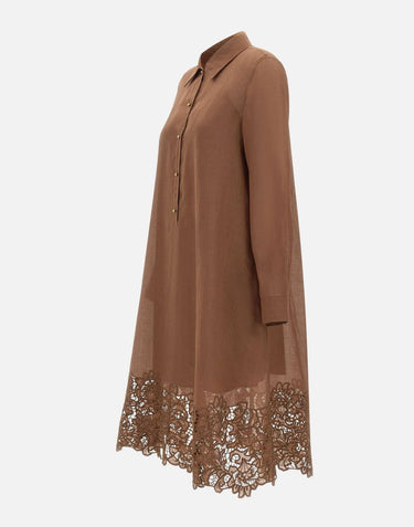 Abito chemisier in garza ramié ricamata 2616231012600 062 MAX MARA STUDIO 