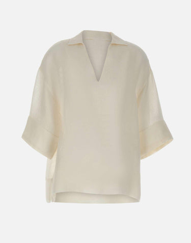 Camicia oversize in lino M80CAMM05 TES0M07800 ELEVENTY 