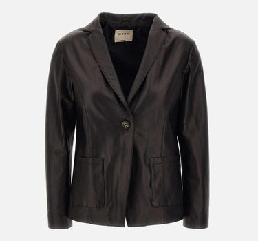 Giacca  "Ginger" in pelle GINGERX NERO MONO 