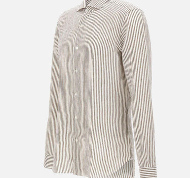 Camicia in lino a righe LIU02P0154034U 0005 BARBA 